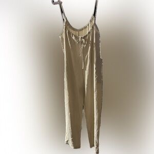 Beige Wide-Leg Pants